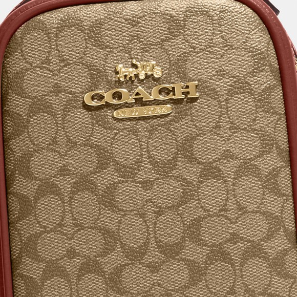 NWT Coach Outlet Eva Phone Crossbody In Colorblock Signature Canvas - Picture 5 of 7